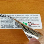 Peel back hemp stickers and marketing labels